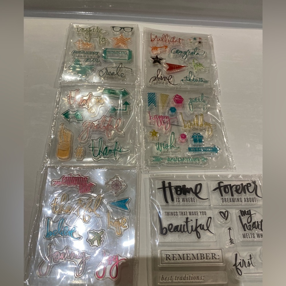 6 sets of silicone stamps